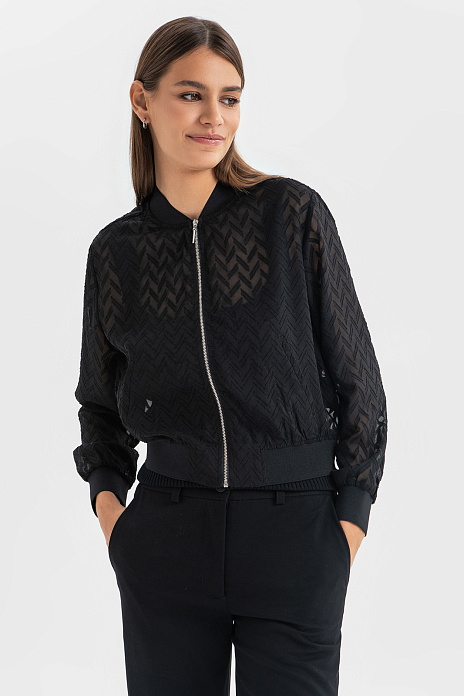 Кардиган-бомбер, цвет Черный