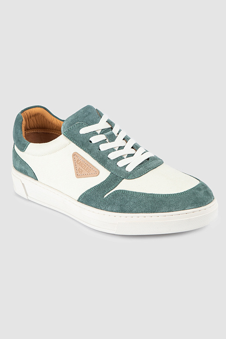 Кеды из натуральной замши и текстиля, цвет Мятный