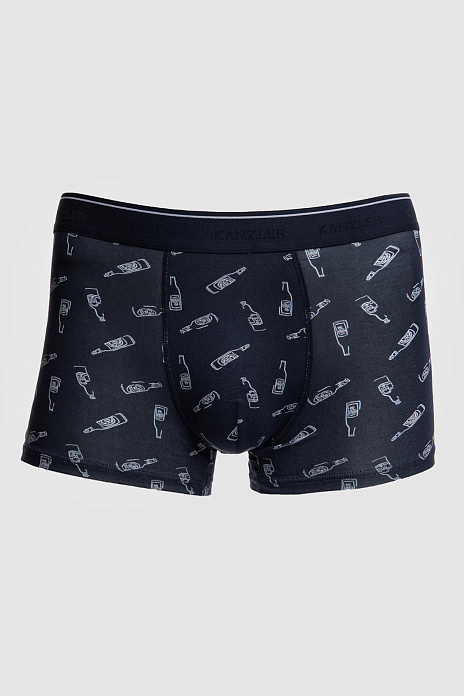 Боксеры из бамбука, цвет Синий темный