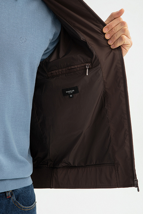 Бомбер с водоотталкивающей обработкой, цвет Коричневый