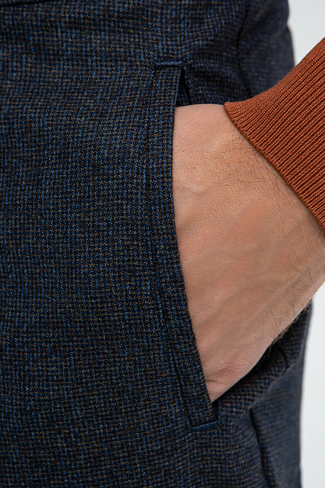 Брюки из шерсти, лимитированная коллекция, цвет Синий темный