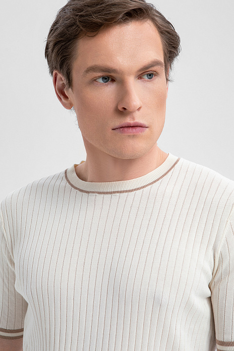 Джемпер из хлопка Пима, цвет Молочный