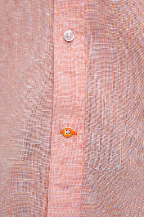 Сорочка изо льна и хлопка, цвет Коралловый