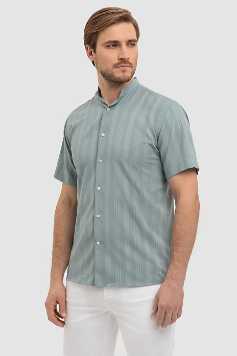 Сорочка с коротким рукавом в полоску, лимитированная коллекция, цвет Зеленый