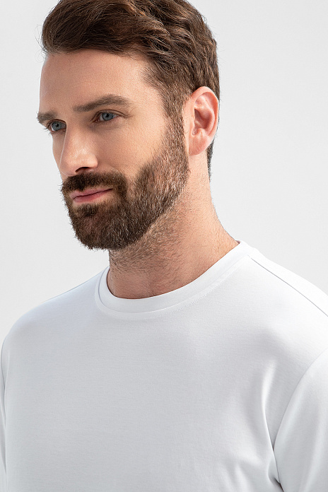 Лонгслив из мерсеризованного хлопка, цвет Белый