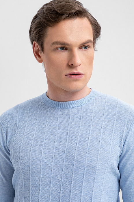 Джемпер из хлопка Пима, цвет Голубой светлый