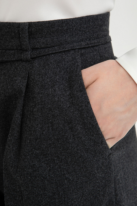 Брюки из шерсти, цвет Серый темный