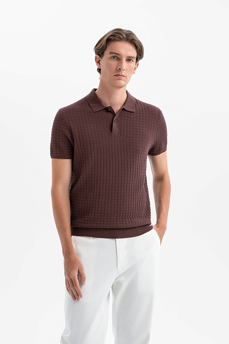 Поло из хлопка, цвет Коричневый
