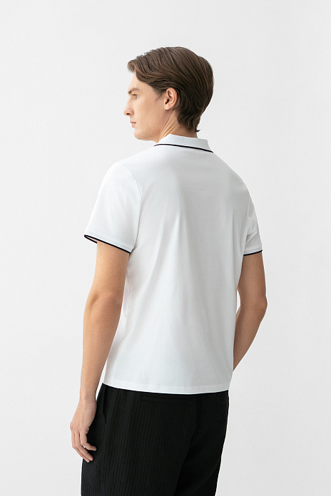 Поло из мерсеризованного хлопка, цвет Белый