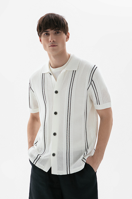 Сорочка с коротким рукавом из хлопка, лимитированная коллекция, цвет Белый