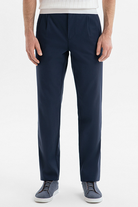 Брюки из хлопка, цвет Синий темный