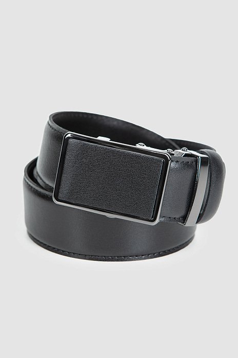 Ремень из натуральной кожи, цвет Черный