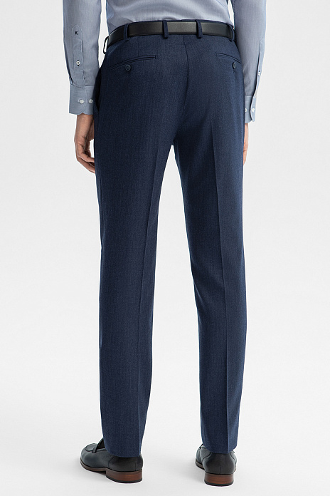 Брюки из шерсти, устойчивой к сминанию, цвет Синий