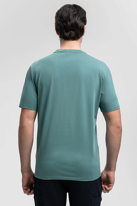 Зеленая хлопковая футболка, цвет Зеленый