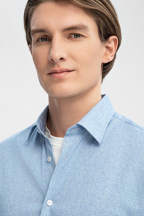 Сорочка с коротким рукавом из трикотажной ткани, цвет Голубой