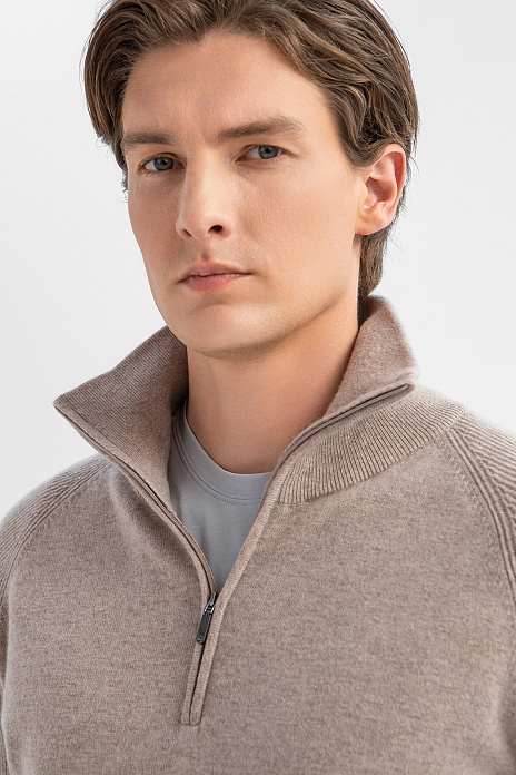 Джемпер из шерсти и кашемира, цвет Бежевый