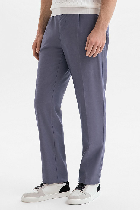 Брюки из хлопка, цвет Голубой темный