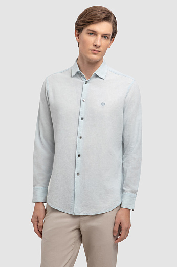 Рубашка изо льна и хлопка