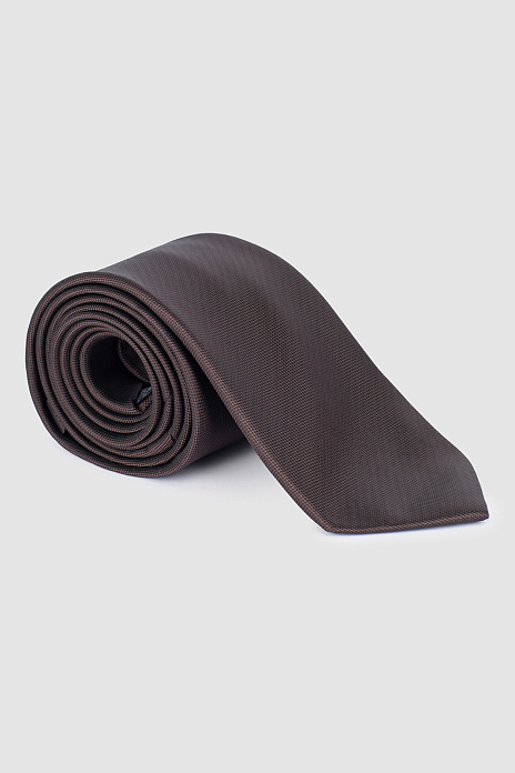 Галстук, цвет Коричневый темный