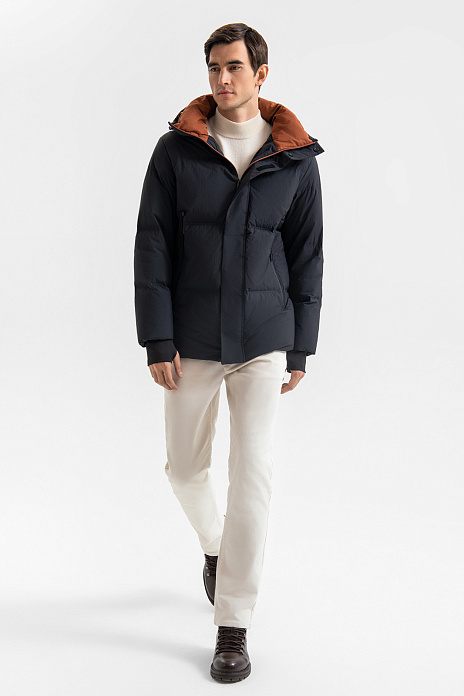 Пуховик с водоотталкивающей обработкой и внутренними подтяжками, цвет Графит