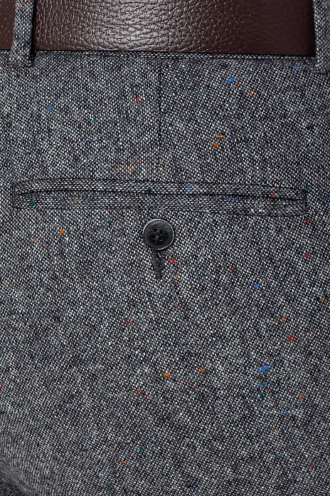 Брюки из итальянской шерстяной ткани Bottoli, лимитированная коллекция, цвет Серый