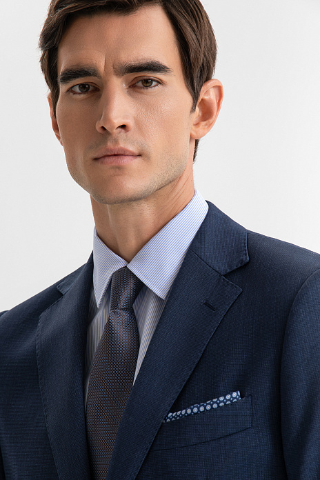 Пиджак из шерсти, устойчивой к сминанию, цвет Синий темный