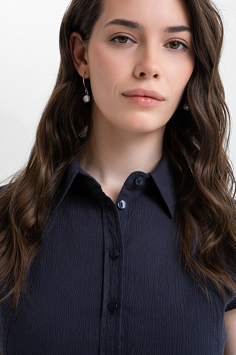 Блузка из хлопка, цвет Синий