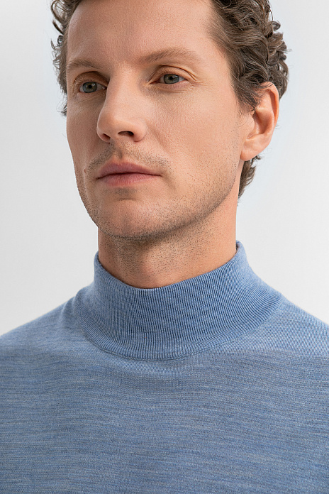 Водолазка из шерсти, цвет Голубой