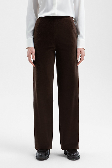 Брюки из хлопка, цвет Коричневый