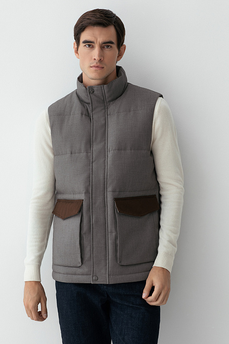 Жилет утепленный с водоотталкивающей обработкой, цвет Мокко