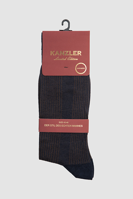 Носки с кашемиром, лимитированная коллекция, цвет Синий темный