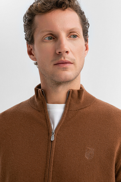 Кардиган из шерсти, цвет Коричневый