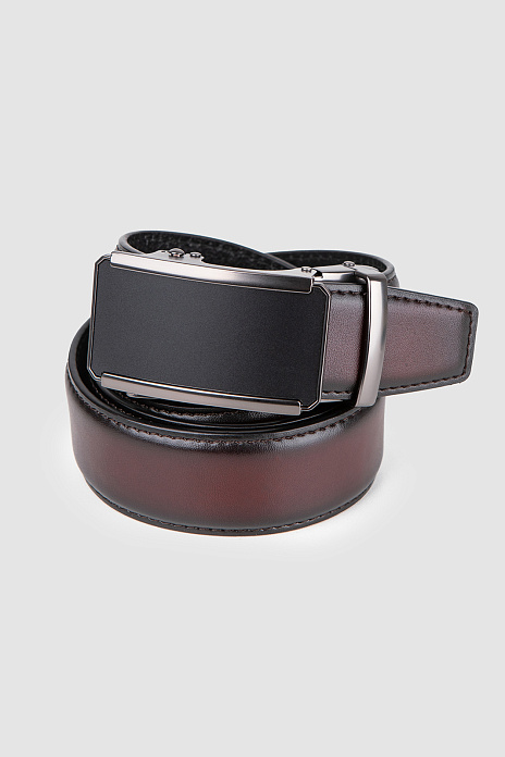 Ремень из натуральной кожи, цвет Коричневый темный