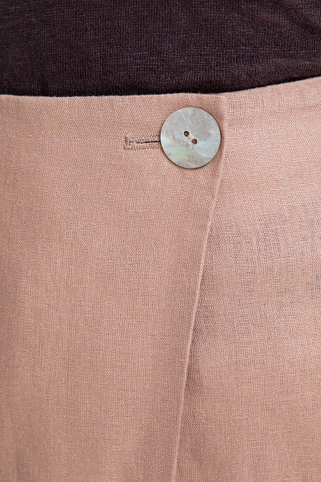 Юбка изо льна, цвет Пудровый