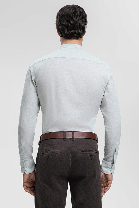 Сорочка из австрийской ткани Getzner, цвет Зеленый светлый