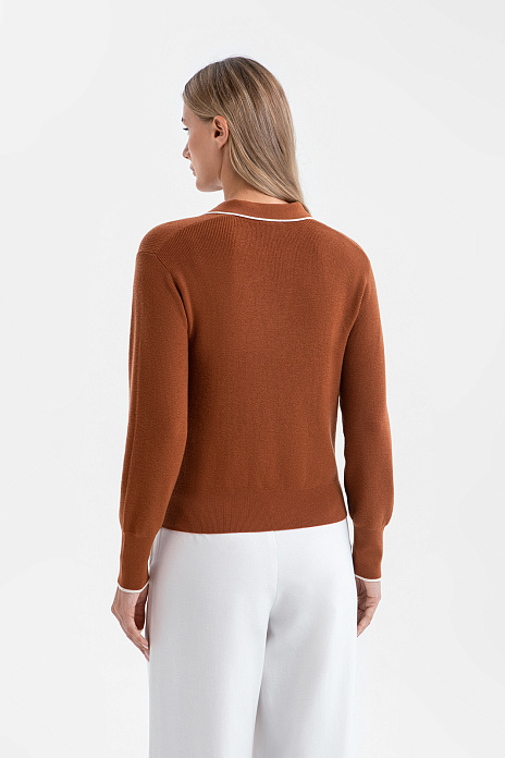 Джемпер из шерсти и кашемира, цвет Коричневый