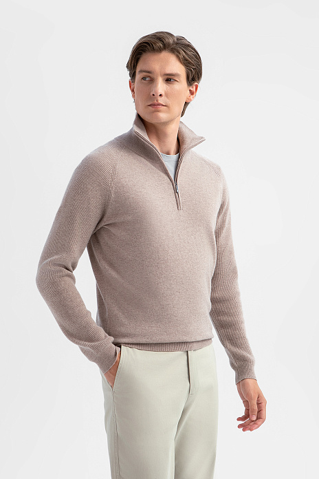 Джемпер из шерсти и кашемира, цвет Бежевый