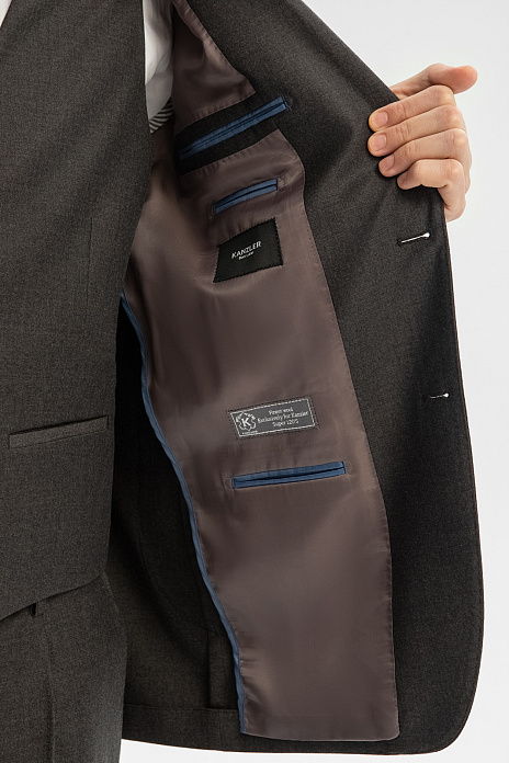 Пиджак из шерсти, устойчивой к сминанию, цвет Коричневый темный